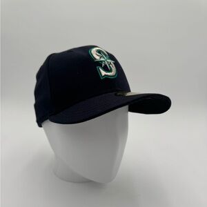 Seattle Mariners New Era 59FIFTY Authentic On-Field Fitted Hat 7 1/8 Navy MLB
